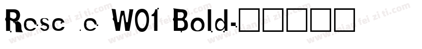 Rescue W01 Bold字体转换